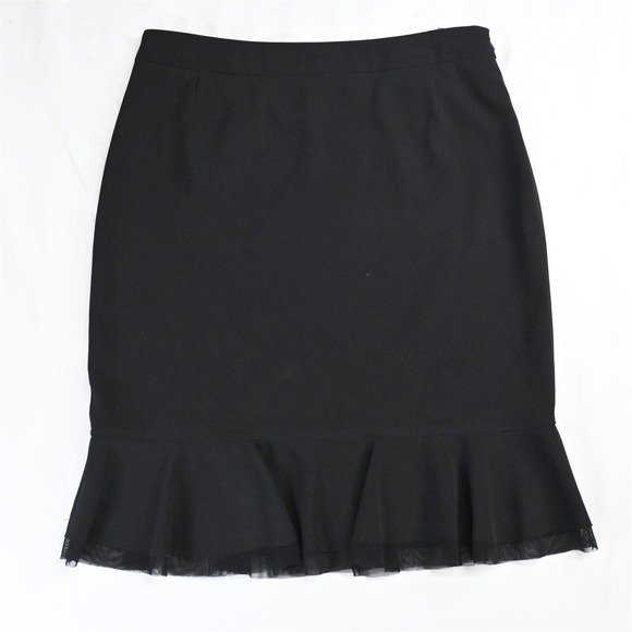 Tuzzi 14 US Black‎ Stretch Zip Womens Straight Pencil Skirt - Picture 1 of 8